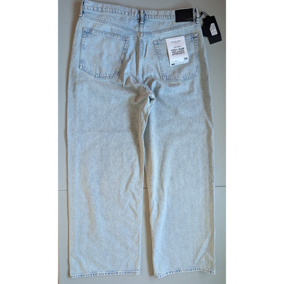 NWT Rag & Bone Shea High Rise Relax Straight Jeans Sz 34 Desiree Pearl #3B512 - Picture 7 of 13